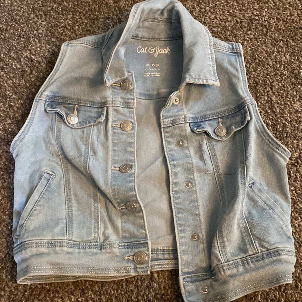Cat & Jack girls 7/8 Denim Vest
